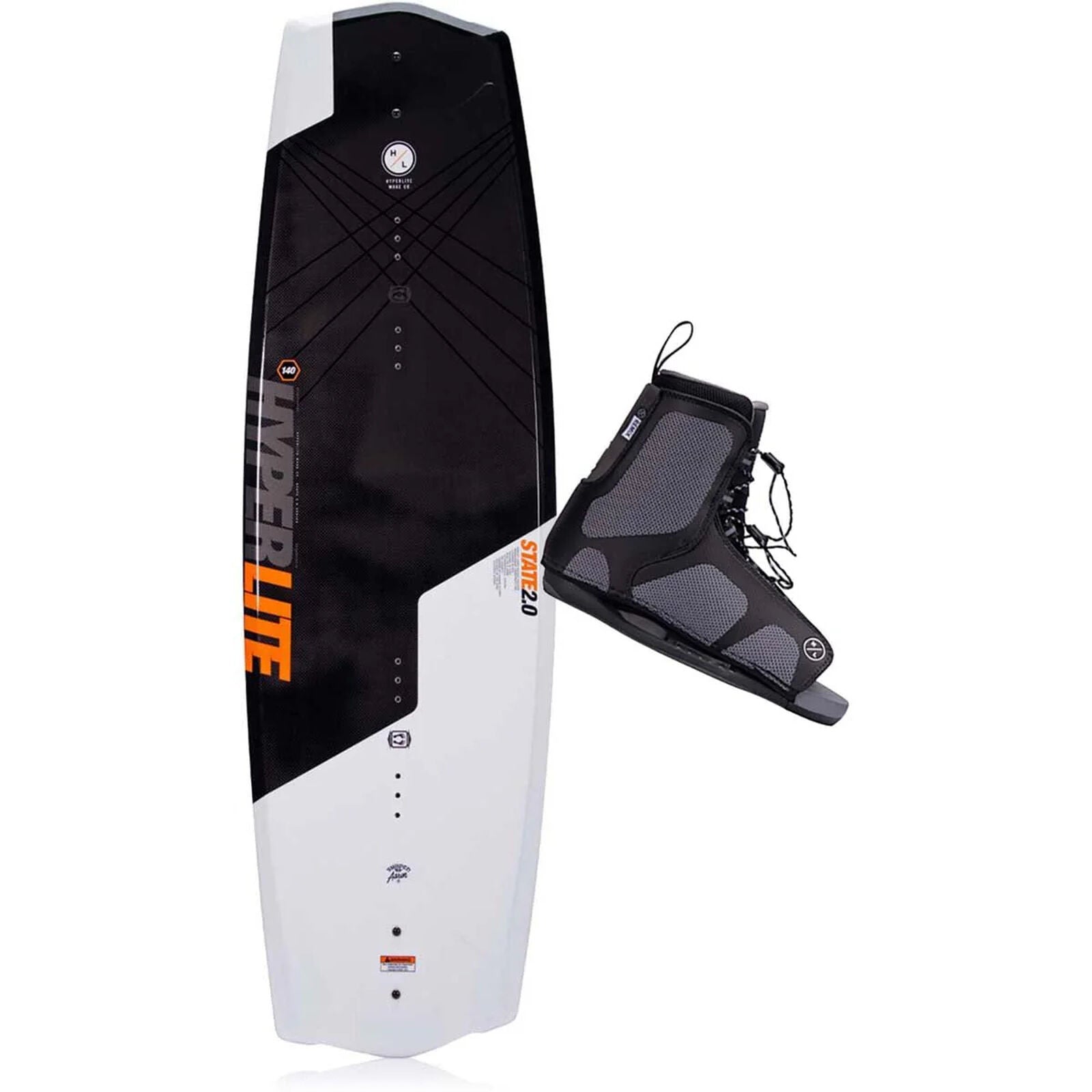 2026 Hyperlite State 2.0 Wakeboard Package 130 with Remix Bindings