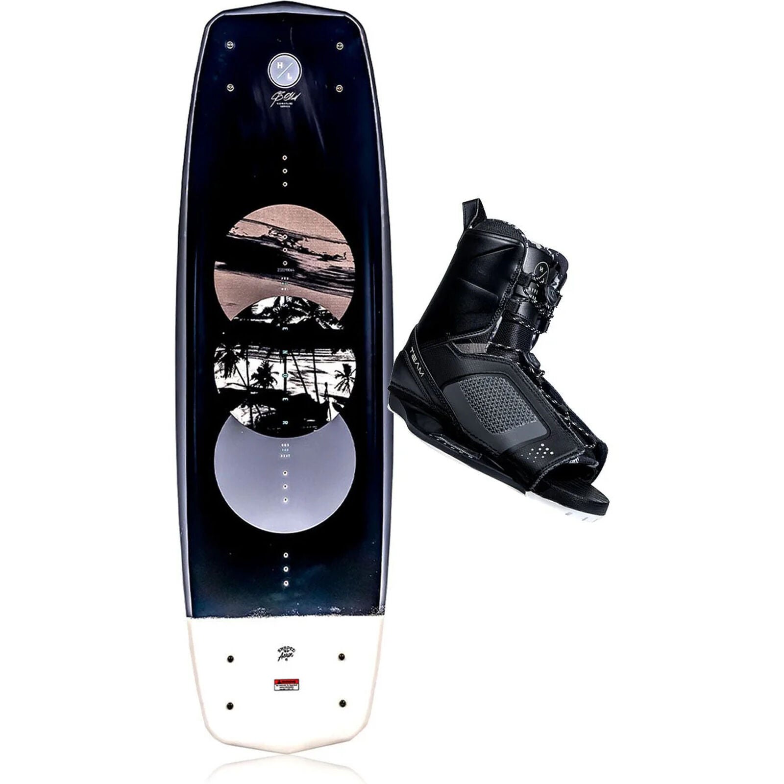 2026 Hyperlite Sender 132 Wakeboard Package with Team OT Bindings (Men's 7-10.5)