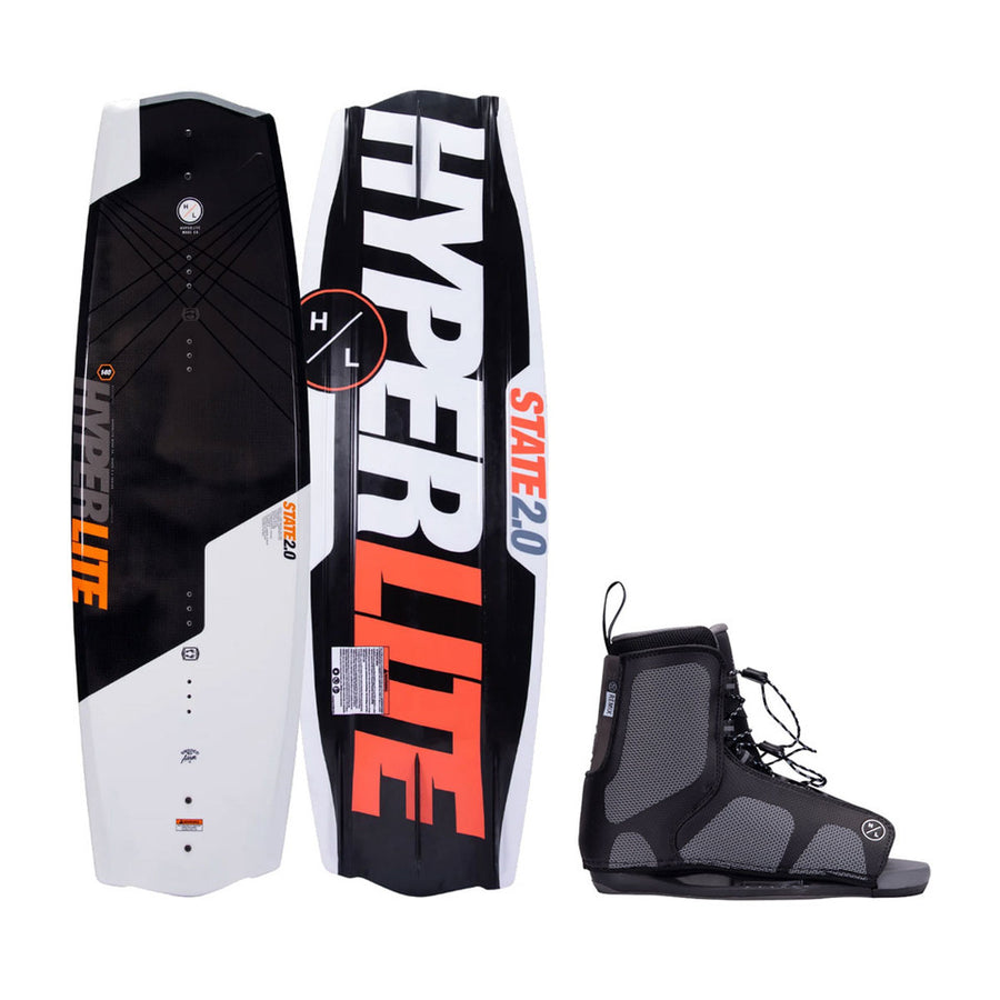 Hyperlite State 2.0 Wakeboard Package w/ Remix Bindings –  135 / 145 cm (Beginner–Intermediate, Boat)