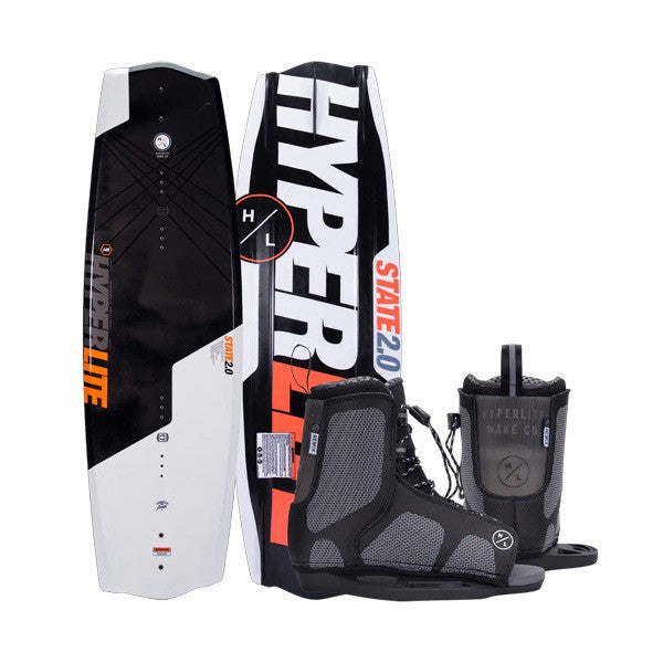 Hyperlite 125 State Jr. Wakeboard with Remix 4-8 Bindings - Boys' Asymmetrical Foundation Package